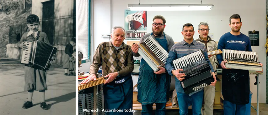 Tým Moreschi dnes – uprostřed Michele