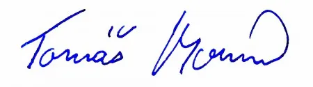 Tomáš Morávek - podpis